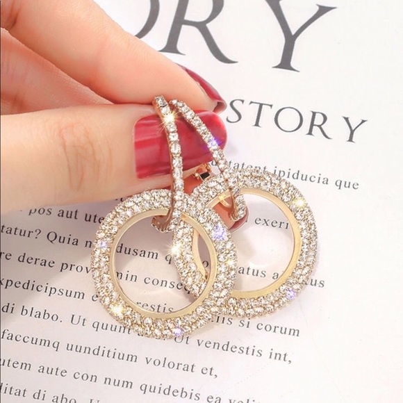 ❤️NWT Classy Modern Round Geometric Earrings - Picture 5 of 5